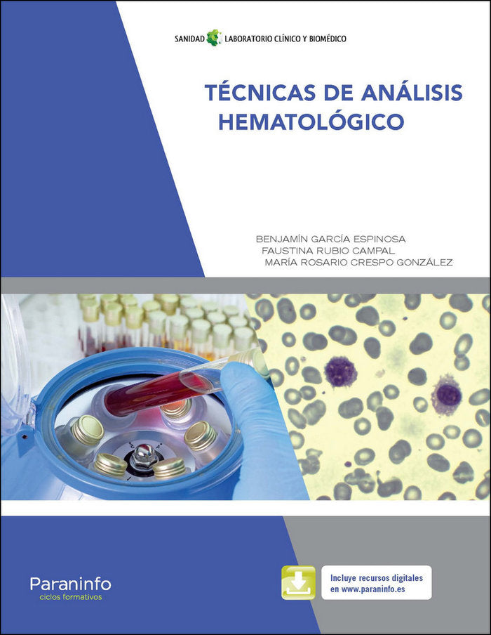 Técnicas de análisis hematológicos, de CRESPO GONZÁLEZ, MARÍA ROSARIO | portada del libro