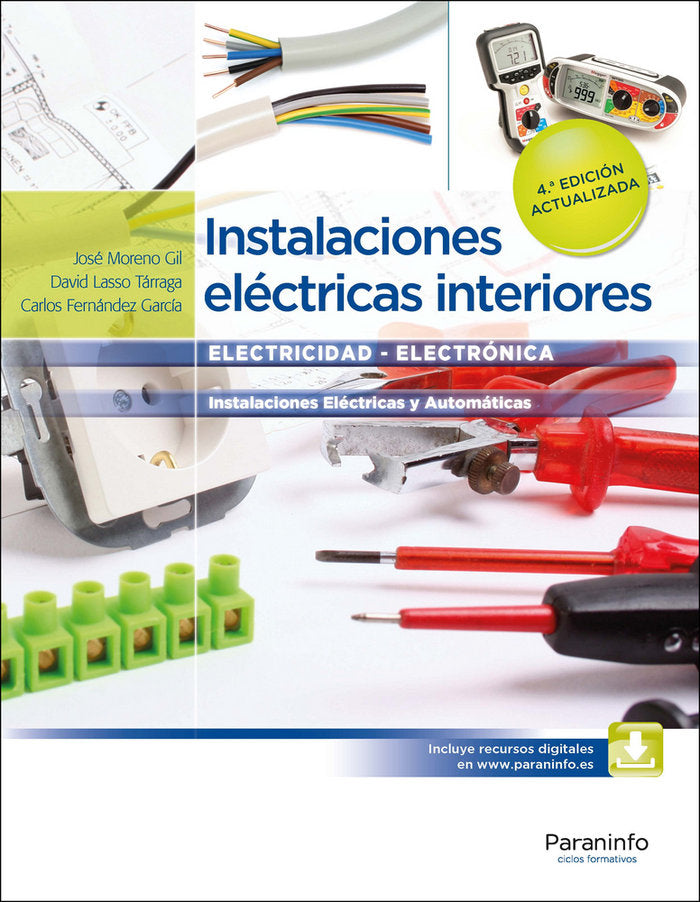 Instalaciones eléctricas interiores 4.ª edición, de FERNÃNDEZ GARCÃA, CARLOS | portada del libro