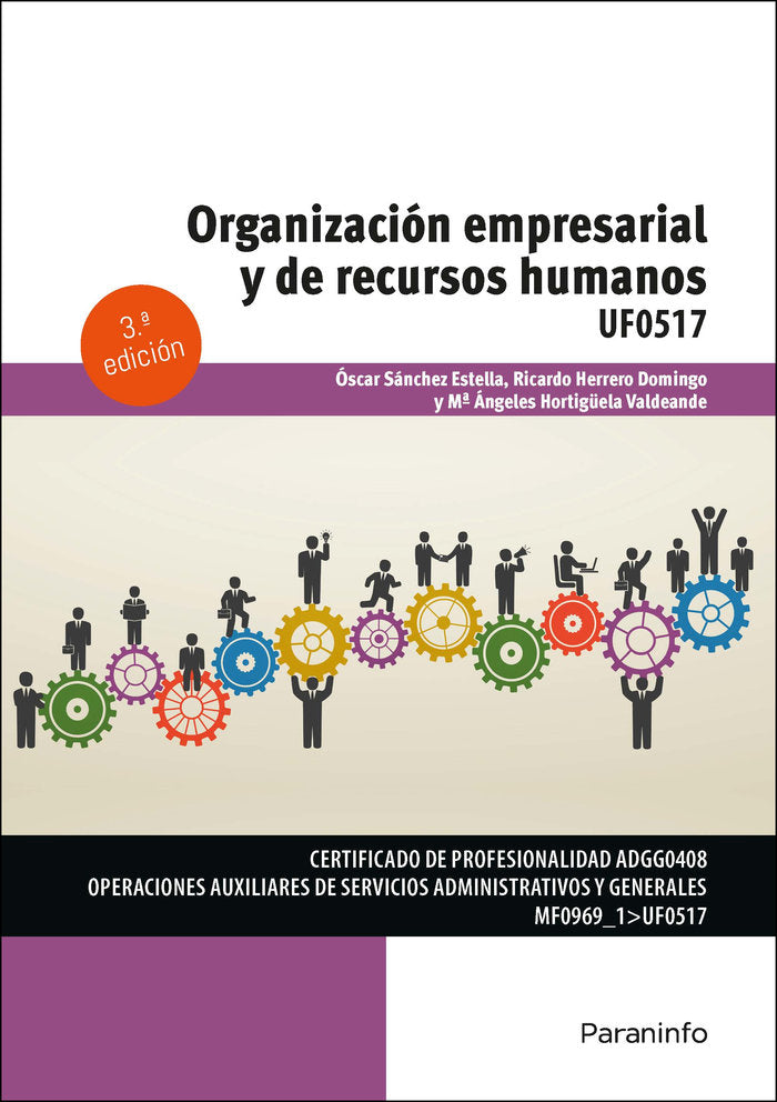 ORGANIZACION EMPRESARIAL Y DE RECURSOS HUMANOS, de HORTIGÜELA VALDEANDE, MARIA ANGELES | portada del libro