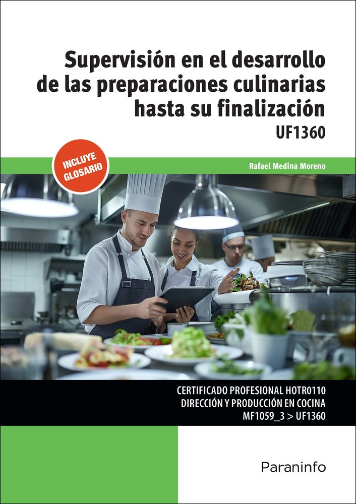 SUPERVISION EN EL DESARROLLO DE LAS PREPARACIONES CULINARIAS, de MORA JARAICE | portada del libro