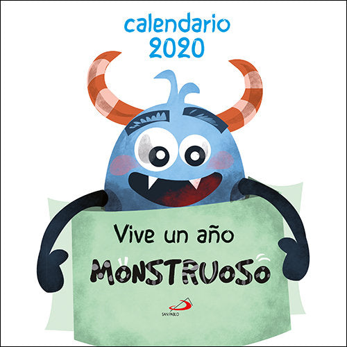 Calendario de pared Vive un año monstruoso 2020 | portada del libro