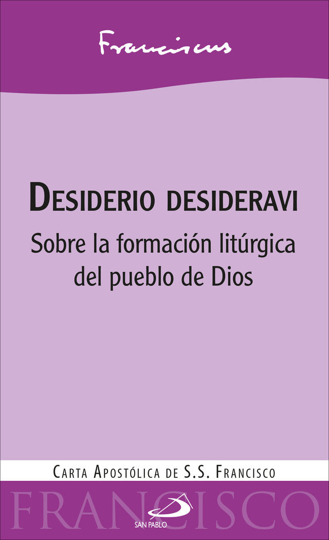 DESIDERIO DESIDERAVI, de FRANCISCO, PAPA | portada del libro