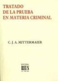 Tratado de la prueba en materia criminal, de Mittermaier | portada del libro