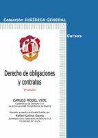 Derecho de obligaciones y contratos, de Carlos Rogel Vide | portada del libro