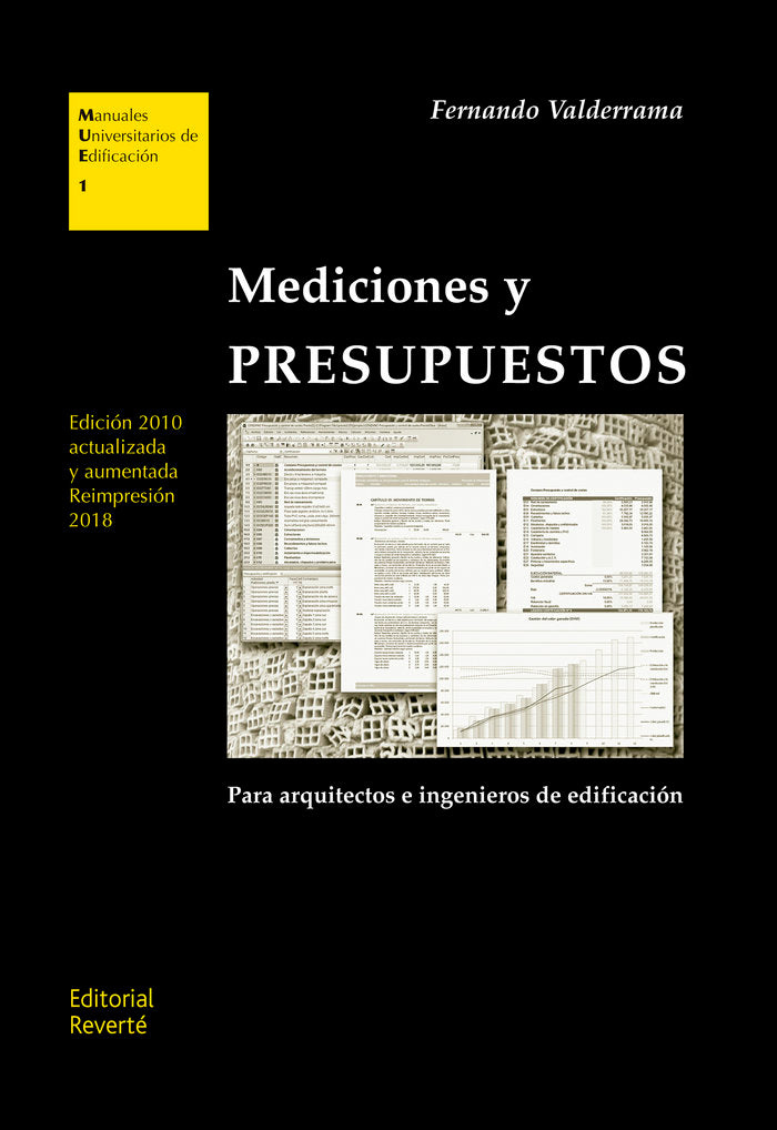 Mediciones y presupuestos. 2 Ed. (MUE1), de González Fernández de Valderrama, Fernando | portada del libro