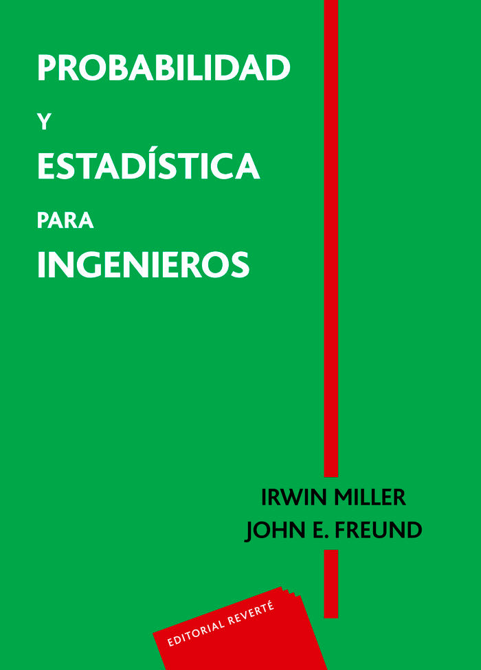 Probabilidad y estadística para ingenieros, de Miller, Irwin | portada del libro
