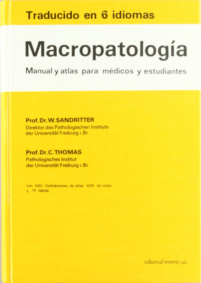 Macropatología. Manual y atlas, de Sandritter, W. | portada del libro