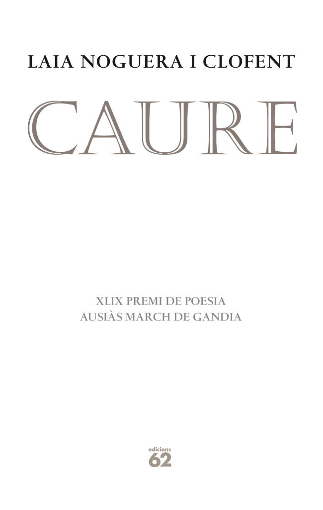 Caure, de Noguera Clofent | portada del libro