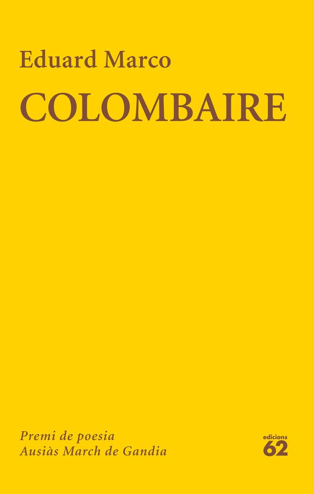 COLOMBAIRE PREMI AUSIAS MARCH 2025, de Eduard Marco | portada del libro