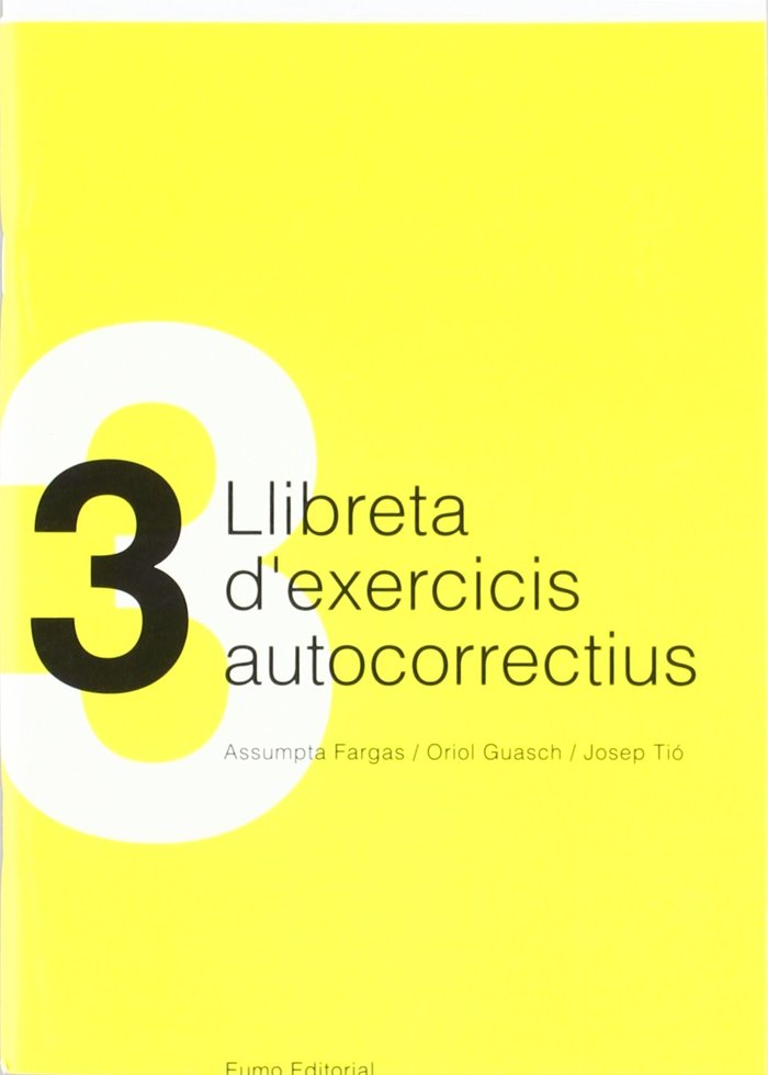 Llibreta d'exercicis autocorrectius 3, de Fargas, Assumpta | portada del libro