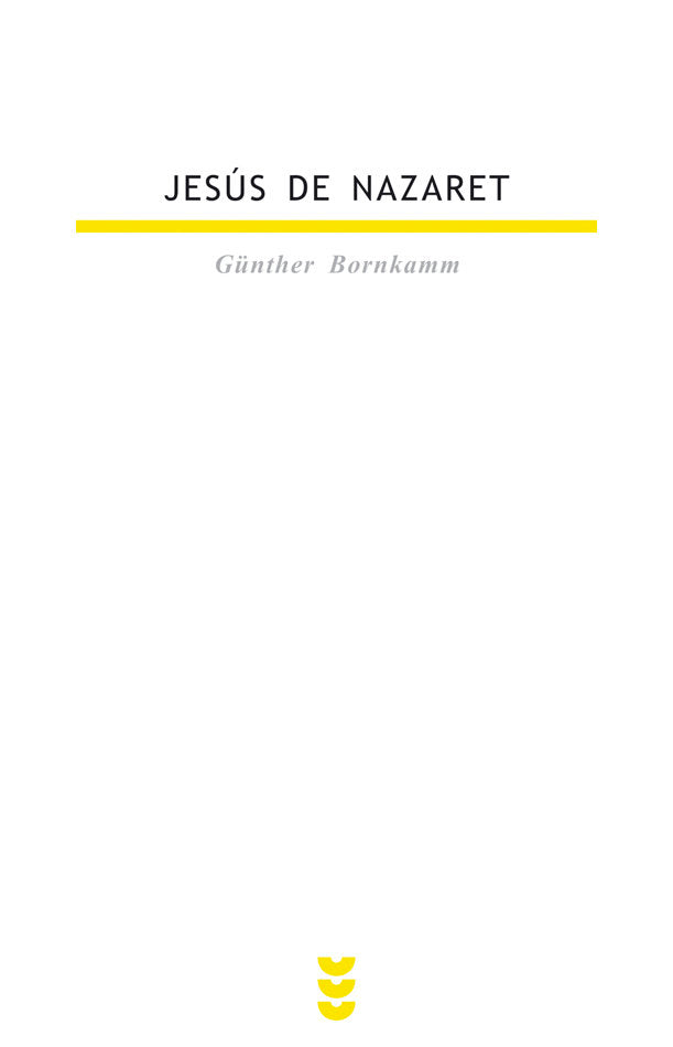 Jesús de Nazaret, de Bornkamm | portada del libro
