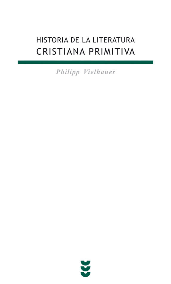 Historia de la literatura cristiana primitiva, de Vielhauer, Siegfried | portada del libro