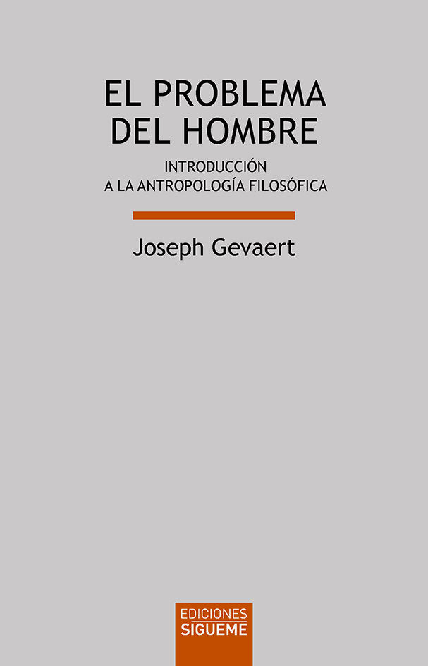 El problema del hombre. Antropología, de Gevaert | portada del libro