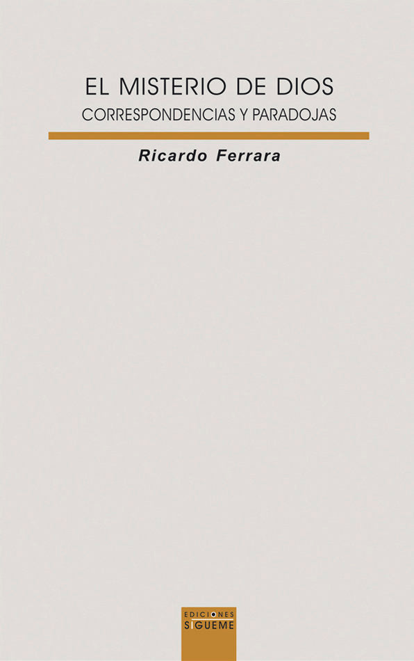 El Misterio de Dios. Correspondencias, de Ferrrara, Ricardo | portada del libro