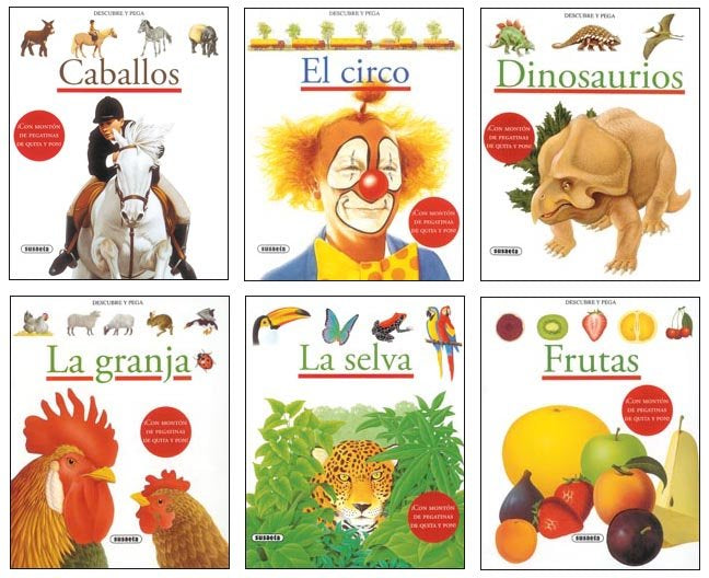 Descubre y pega (6 títulos), de Susaeta, Equipo | portada del libro