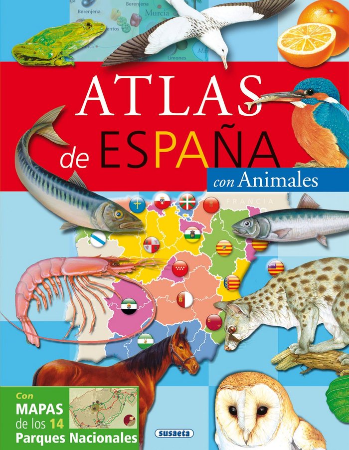 Atlas de España con animales, de Susaeta | portada del libro