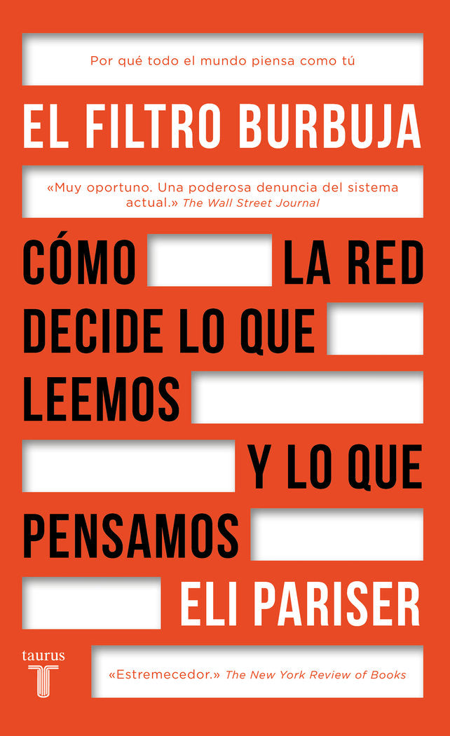 El filtro burbuja, de Pariser, Eli | portada del libro