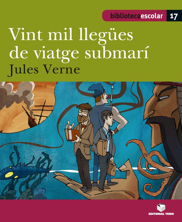 Biblioteca Escolar 018 - Vint mil llegues de viatge submarí -Jules Verne- | portada del libro