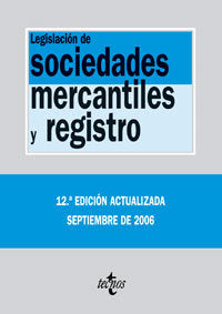 Legislación de sociedades mercantiles y registro | portada del libro