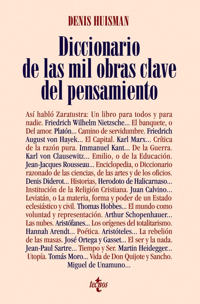 Diccionario de las mil obras clave del pensamiento, de Huisman, Denis | portada del libro