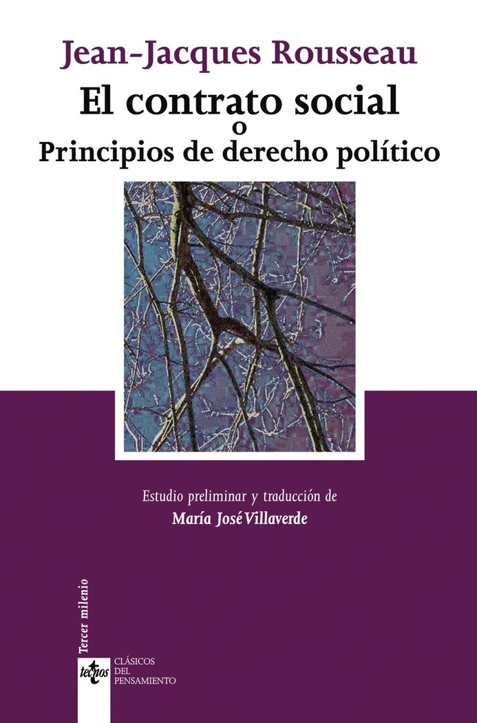 El contrato social o Principios de derecho político, de Rousseau, Jean-Jacques | portada del libro