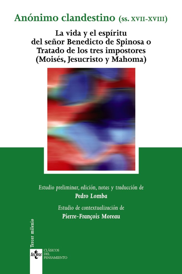 La vida y el espíritu del señor Benedicto de Spinosa o Tratado de los tres impostores, de Anónimo | portada del libro