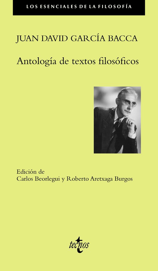 Antología de textos filosóficos, de García Bacca, Juan David | portada del libro