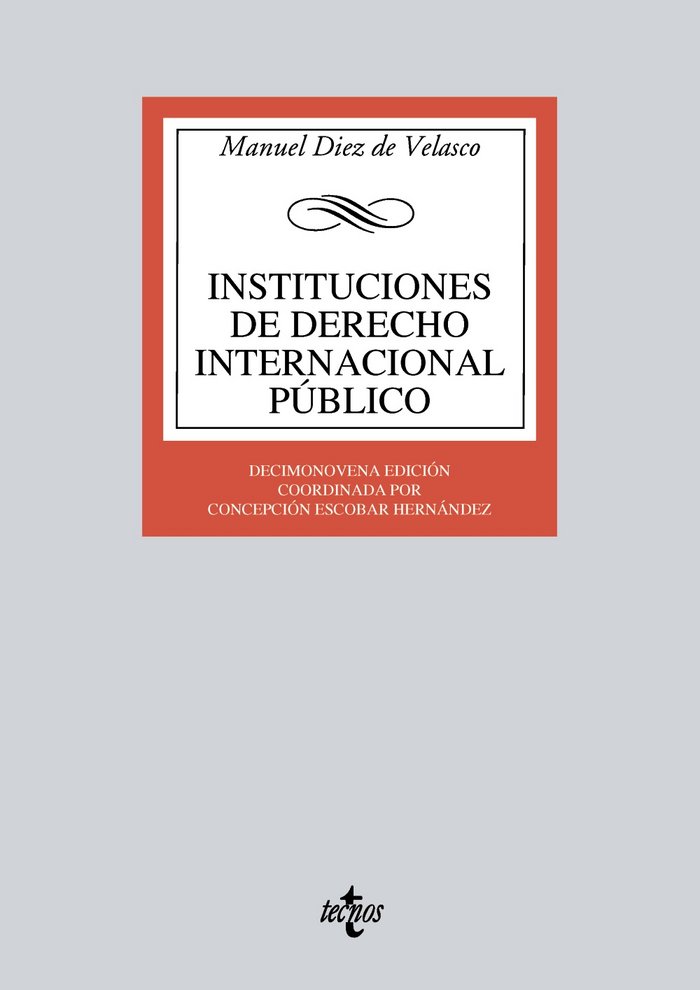 INSTITUCIONES DE DERECHO INTERNACIONAL PúBLICO, de DIEZ DE VELASCO, MANUEL | portada del libro