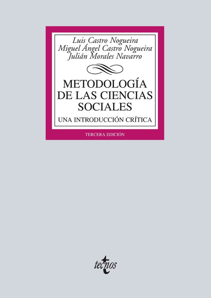 Metodología de las Ciencias Sociales, de Castro Nogueira, Luis | portada del libro