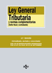 Ley General Tributaria y normas complementarias, de EDITORIAL TECNOS | portada del libro