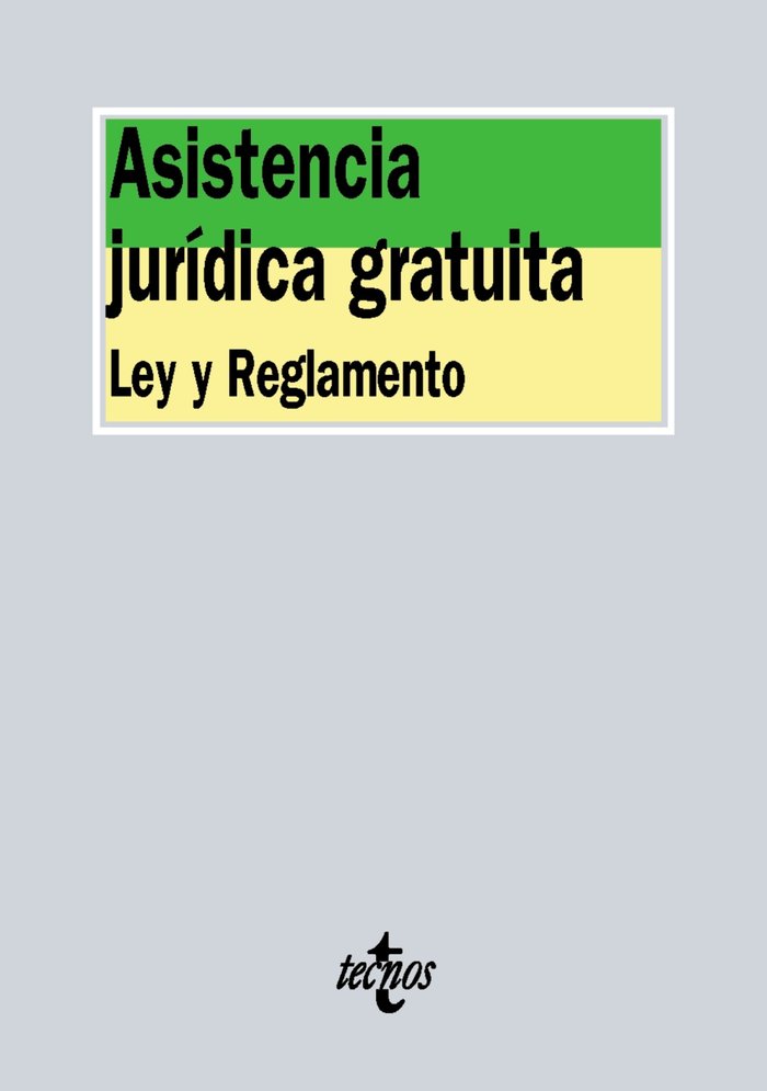 Asistencia jurídica gratuita, de Editorial Tecnos | portada del libro