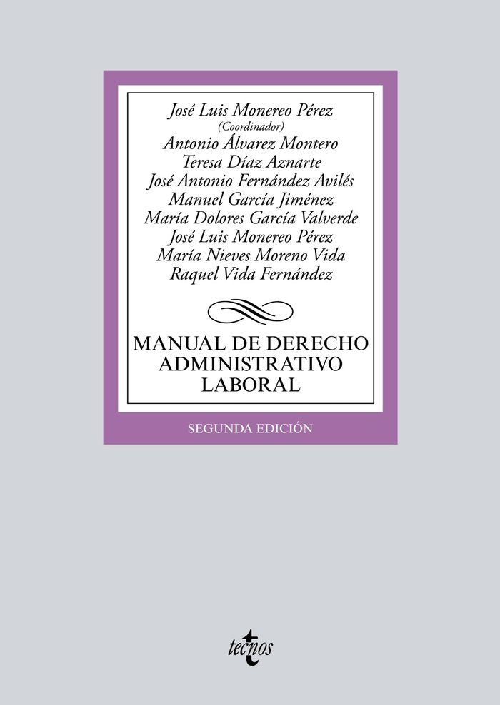 Manual de derecho administrativo laboral, de Monereo Pérez, José Luis | portada del libro