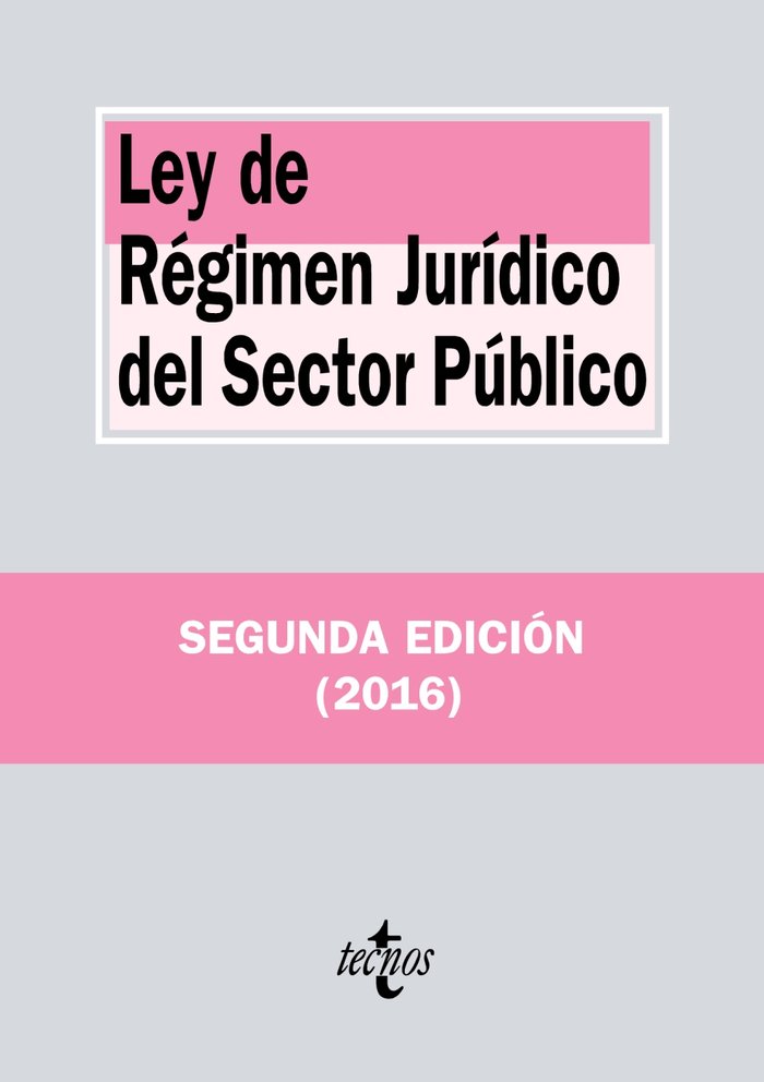 Ley de Régimen Jurídico del Sector Público, de Editorial Tecnos | portada del libro