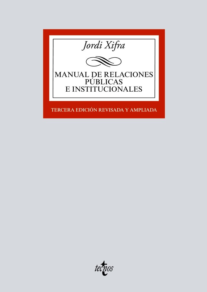 Manual de Relaciones Públicas e Institucionales, de Xifra, Jordi | portada del libro