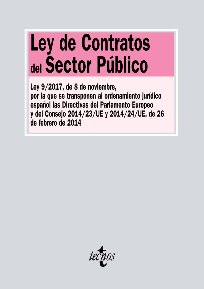 Ley de Contratos del Sector Público, de Editorial Tecnos | portada del libro