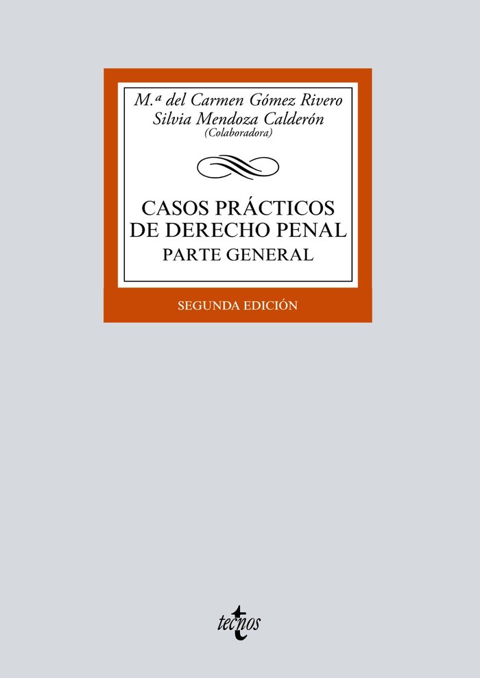 Casos prácticos de Derecho penal, de Gómez Rivero, Mª del Carmen | portada del libro