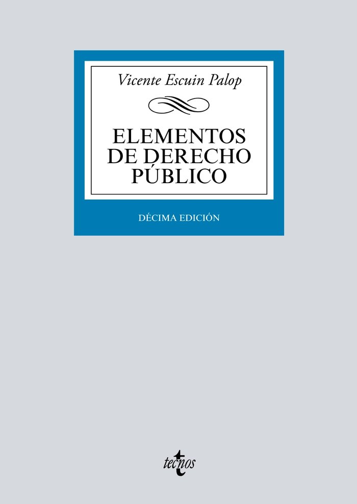 Elementos de Derecho público, de Escuín Palop, Vicente | portada del libro