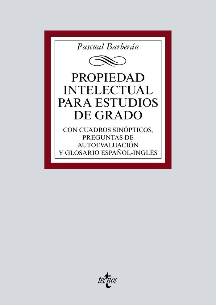 Propiedad Intelectual para estudios de grado, de Barberán, Pascual | portada del libro