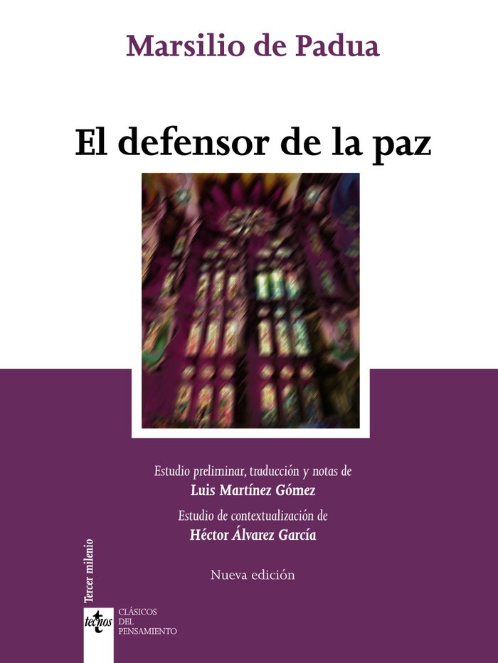 El defensor de la paz, de Padua, Marsilio de | portada del libro