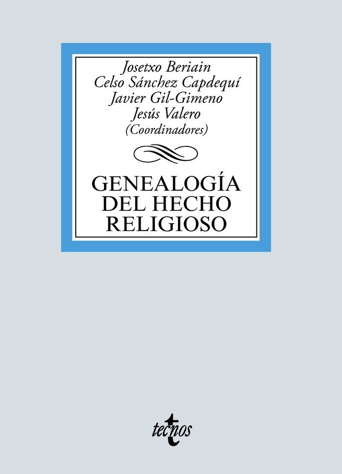 GENEALOGIA DEL HECHO RELIGIOSO, de BERIAIN, JOSETXO | portada del libro