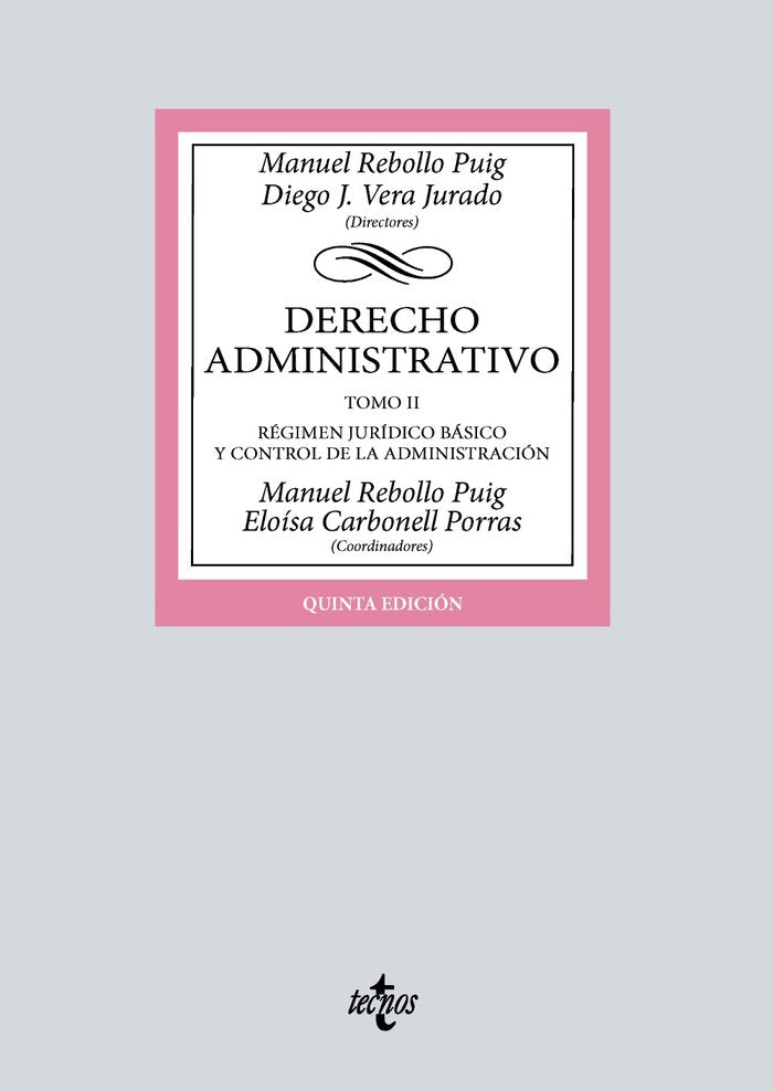 DERECHO ADMINISTRATIVO TOMO II, de REBOLLO PUIG,MANUEL | portada del libro