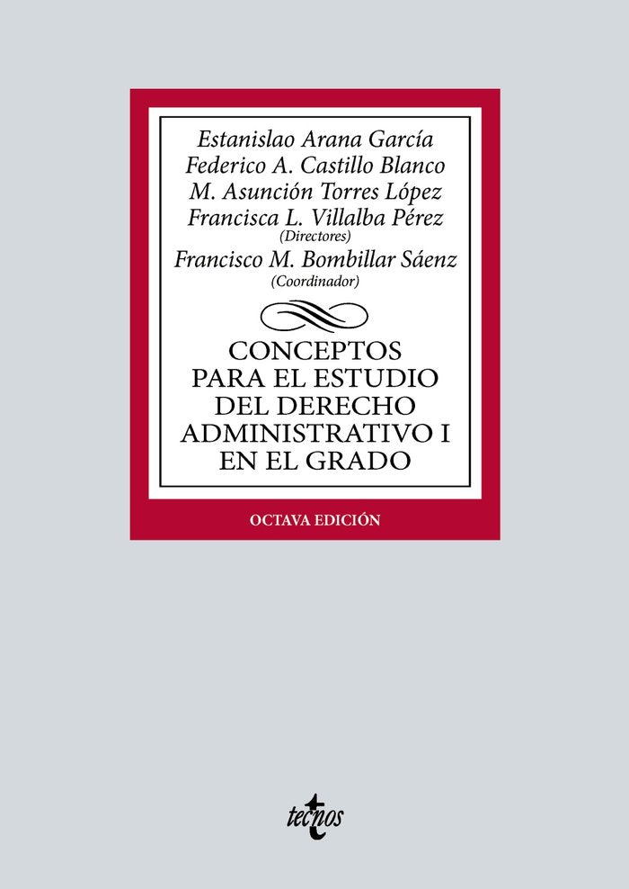 Conceptos para el estudio del Derecho administrativo I en el grado, de ARANA GARCIA,ESTANISLAO | portada del libro