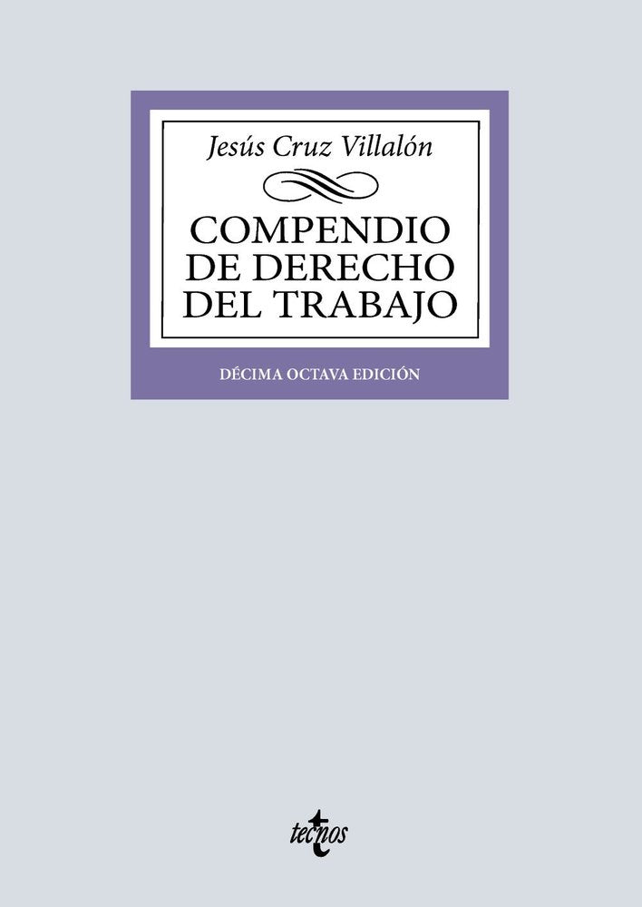 COMPENDIO DE DERECHO DEL TRABAJO, de CRUZ VILLALON, JESUS | portada del libro