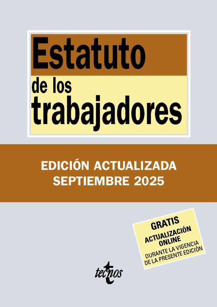 ESTATUTO DE LOS TRABAJADORES, de EDITORIAL TECNOS | portada del libro