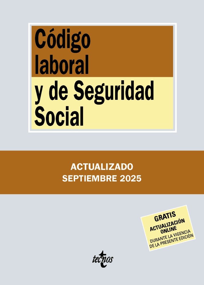 CODIGO LABORAL Y DE SEGURIDAD SOCIAL, de EDITORIAL TECNOS | portada del libro