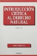 Introducción crítica al derecho natural, de Javier Hervada | portada del libro