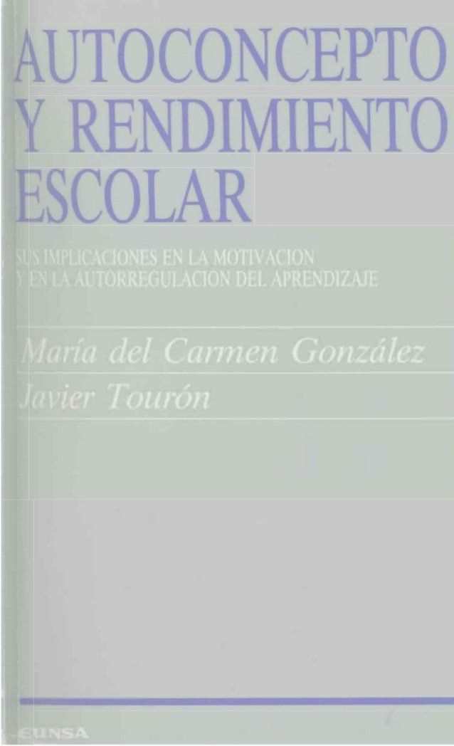 Autoconcepto y rendimiento escolar, de González | portada del libro