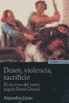 Deseo, violencia, sacrificio, de Llano | portada del libro
