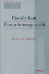 Pascal y Kant, de Saporiti | portada del libro