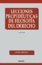 Lecciones propedéuticas de filosofía del derecho, de Javier Hervada | portada del libro